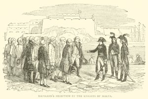 Accoglienza di Napoleone dai Cavalieri di Malta da French School