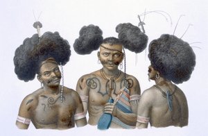 Indigeni della Nuova Guinea, 1826 da French School