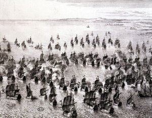 Battaglia navale - incisione