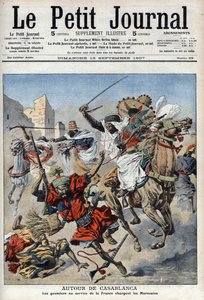 Vicino a Casablanca, i goumiers caricano i marocchini, illustrazione da 