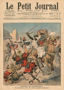 Vicino a Casablanca, i goumiers che caricano i marocchini, illustrazione da 
