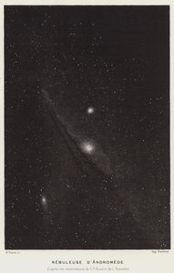 Nebulosa di Andromeda (litografia) da French School