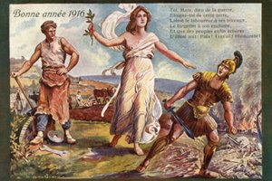 Cartolina di auguri di Capodanno sperando per la pace