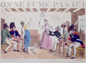 Vietato fumare caricatura contro la presenza delle truppe alleate a Parigi, 1815