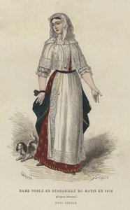 Nobile donna in vestaglia da mattina, 1676 da French School