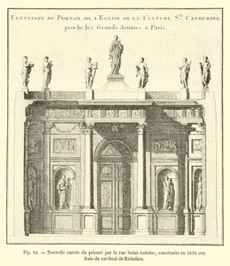 Nuovo ingresso del priorato da rue Saint-Antoine, costruito nel 1634 a spese del cardinale di Richelieu da French School