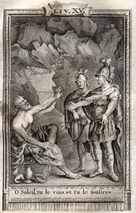O Sole lo vedi, e lo sopporti! Ulisse mi rispose senza muoversi: Giove lo vuole... incisione del 1798 di Monnet in 