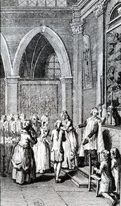 Obbedienza, illustrazione da La Vie de Mon Père di Restif de la Bretonne da French School