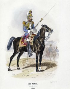 Cent-Guardes: costume di scorta nel 1856 - in “Histoire de l