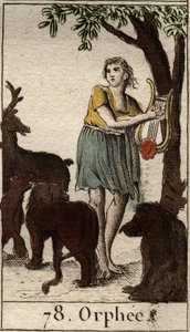 Orfeo incanta gli animali selvatici suonando la sua lira. Da 
