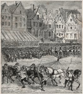Esperimento delle semisfere di Magdeburgo di Otto von Guericke, che dimostrò la pressione atmosferica - Esperimento di Otto von Guericke (Otto de Guericke da French School