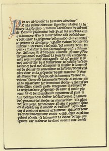 Pagina dalle Riflessioni sul Libro di Giobbe di Papa Gregorio da French School