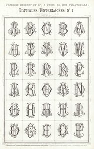 Pagina da Vignettes Typographiques (incisione) da French School
