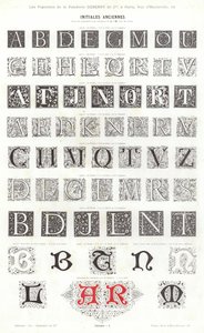 Pagina da Vignettes Typographiques (incisione) da French School