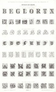 Pagina da Vignettes Typographiques (incisione) da French School