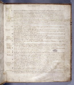Pagina dal Registro del Consiglio del Parlamento di Parigi raffigurante Giovanna d