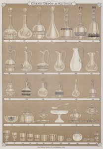 Pagina dal catalogo del Grand Depot de Porcelaines, Faiences et Verreries da French School