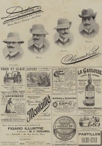 Pagina di pubblicità da Le Figaro Illustre, dicembre 1897 (litografia) da French School