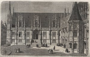 Palais de Justice de Rouen - incisione in "Histoire de France" di Victor Duruy - 1882 da French School