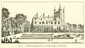 Palazzo del gran priore, nel 1650; da I. Sylvestre