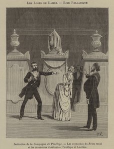 Rituale palladiano in una loggia femminile (incisione) da French School