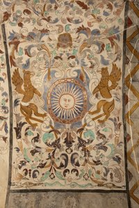 Chiesa parrocchiale (Església de la Mare de Déu de Solers). Interno. Le navate. Affreschi. Dettaglio. 16° secolo (?) da French School