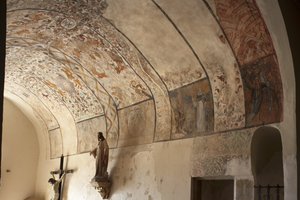 Chiesa parrocchiale (Església de la Mare de Déu de Solers). Interno. Le navate. Dipinti murali. Dettaglio. XVI secolo (?) da French School