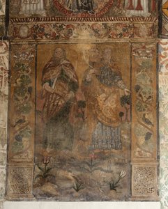 Chiesa parrocchiale (Església de la Mare de Déu de Solers). Interno. Le navate. Dipinti murali. Dettaglio. XVI secolo (?) da French School