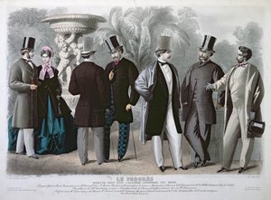 Tavola di moda parigina per Le Progres, giugno 1864