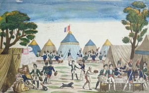 Festa data ai Granatieri russi dai Granatieri della Grande Armée, 30 giugno 1807 da French School