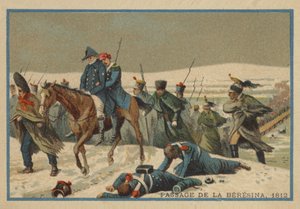 Passaggio della Berezina nel 1812 da French School