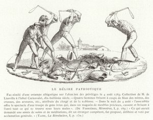 Delirio Patriottico, Rivoluzione Francese, agosto 1789 da French School