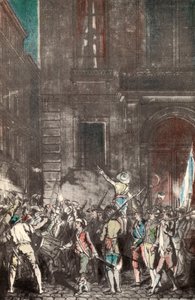 Pattuglie fatte dal popolo di Parigi durante la Rivoluzione Francese da French School