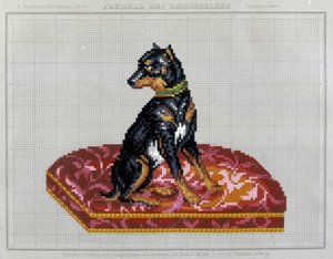 Schema per ricamo a punto croce (cane) - in 