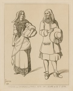 Contadini nei dintorni di Parigi, 1676 da French School
