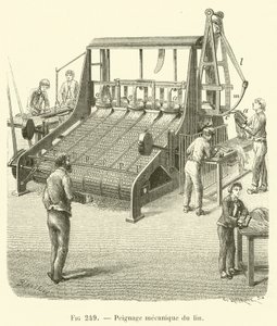 Pettinatura meccanica del lino da French School