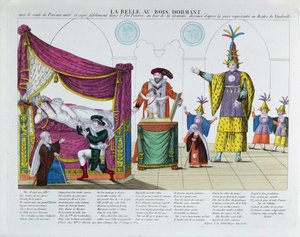 Rappresentazione de La bella addormentata dopo la fiaba di Charles Perrault, al Teatro Vaudeville, Parigi, c.1820