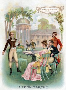 Periodo impero: Malmaison. Cromolitografia "Au Bon Marché" circa 1890 da French School