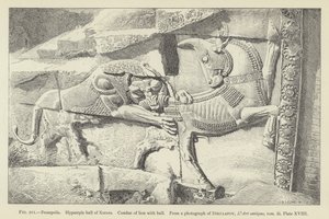 Persepoli, Sala ipostila di Serse, Combattimento di leone con toro da French School