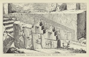 Persepoli, Muro di parapetto della scala del Palazzo di Dario da French School