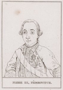 Pietro III, zar di Russia (incisione) da French School