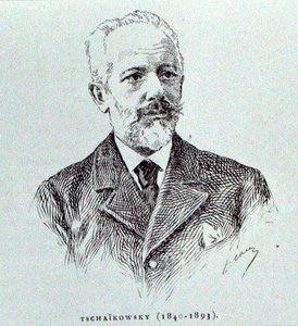 Petr Ilitch Tchaikovski (1840-93), illustrazione da 