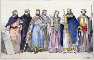 Pharamond, Clodion, Meroveo, Childerico, Clotilde, Clodoveo I e Childeberto I - in 