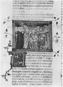 Filippo IV, illustrazione dalle Grandes Chroniques de France, 1375-79