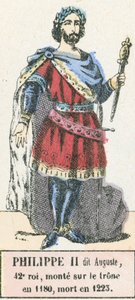 Filippo II detto Augusto, 42° re, salì al trono nel 1180, morto nel 1223 da French School