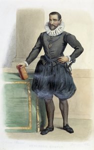 Philippe de Mornay, signore di Plessis Marly, detto Duplessis Mornay, statista francese (1549-1623) - in "Le Plutarque français", Ed. Mennechet