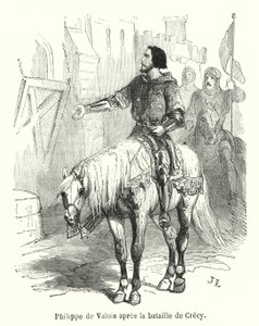 Filippo di Valois dopo la battaglia di Crecy da French School
