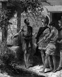 Focione (Phokion) (402 a.C. - 318 a.C.) è uno stratega e oratore ateniese che riceve gli inviati di Alessandro Magno dopo la vittoria di Arbelles da French School