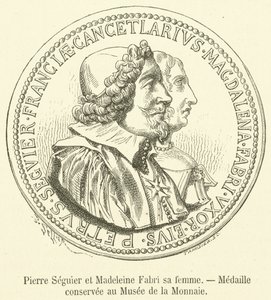 Pierre Seguier e Madeleine Fabri sua moglie, Medaglia conservata al Museo della Moneta da French School