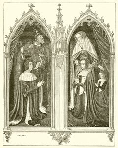 Pierre de Bourbon e Anna di Beaujeu, sua moglie da French School